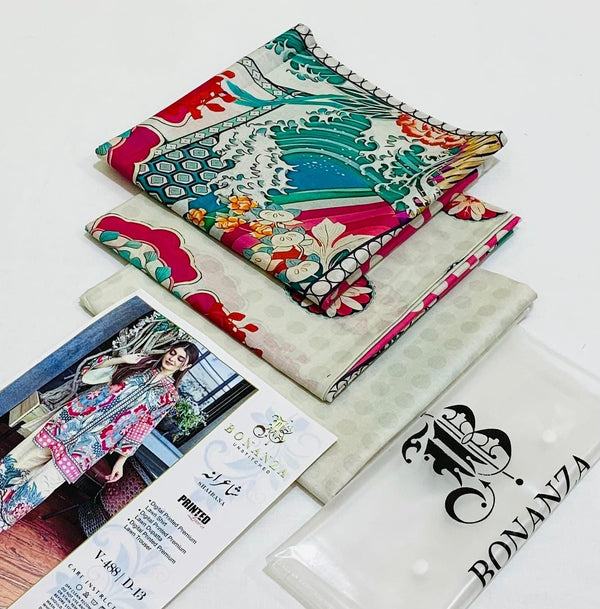 BONANZA LAWN DIGITAL PRINT 3PC D100