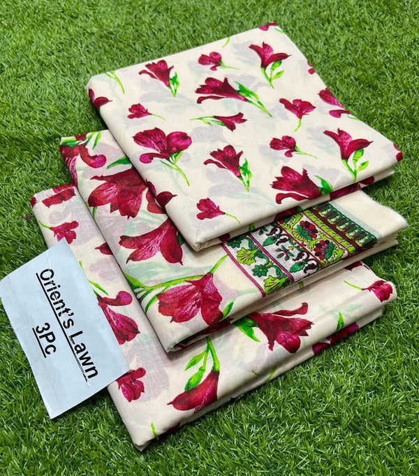 ORIENT LAWN DIGITAL PRINT 3PC D315
