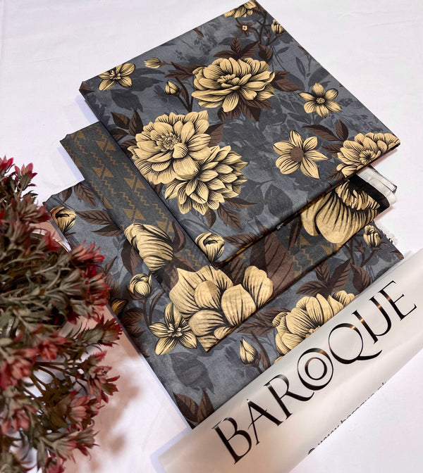BAROQUE LAWN DIGITAL PRINT 3PC D23
