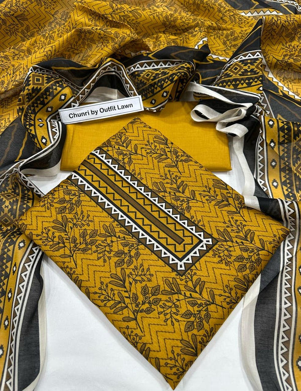 CHUNRI BY OUTFIT LAWN DIGITAL PRINT 3PC D11