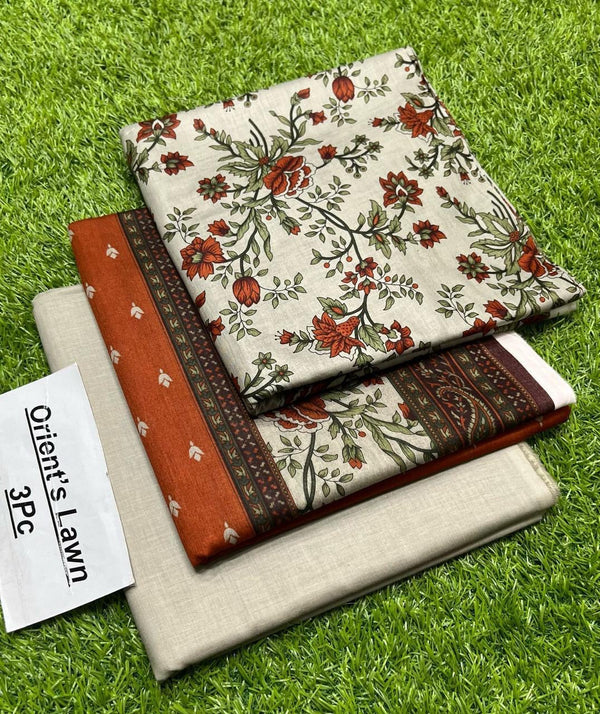 ORIENT LAWN DIGITAL PRINT 3PC D319