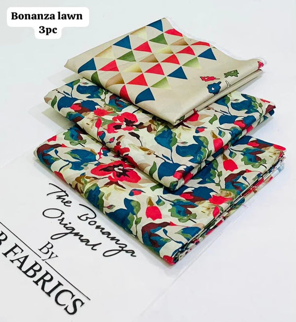 BONANZA LAWN DIGITAL PRINT 3PC D07