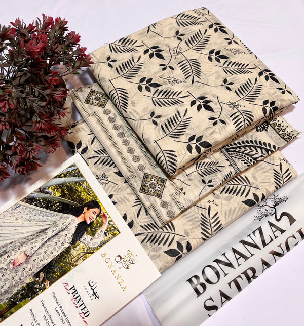 BONANZA DORIA LAWN DIGITAL PRINT 3PC D17