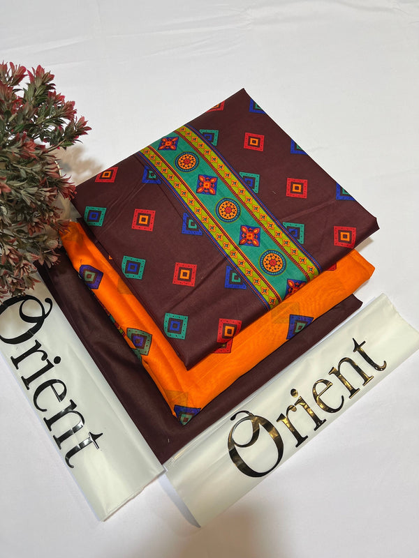 ORIENT LAWN DIGITAL PRINT 3PC D301