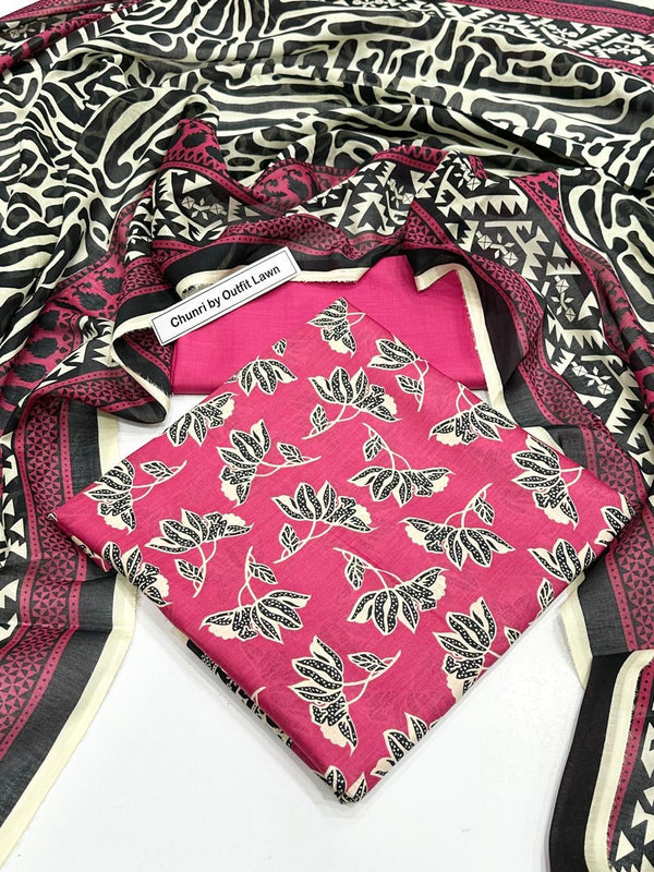 CHUNRI BY OUTFIT LAWN DIGITAL PRINT 3PC D07
