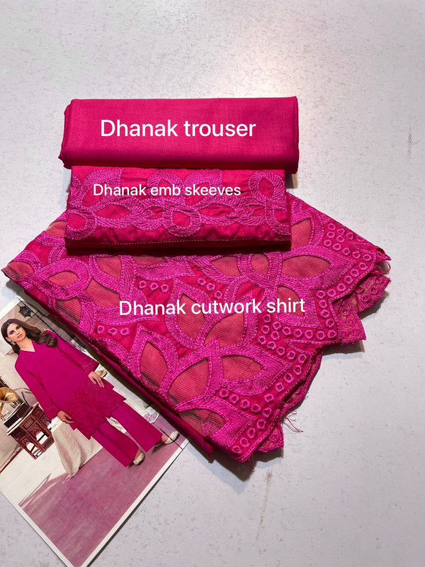 TAWAQAL DHANAK EMBROIDERED 2PC