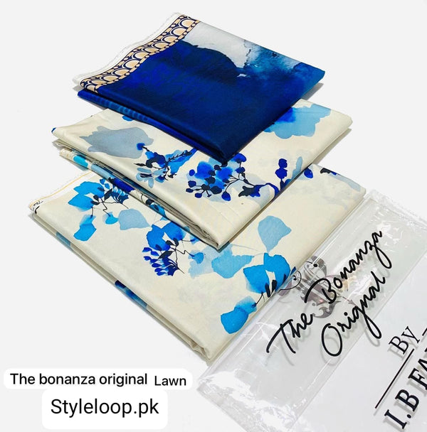 BONANZA LAWN DIGITAL PRINT 3PC D1000